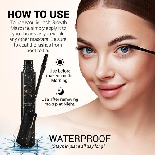 Skiennix Lash Growth Mascara - Organic Lash Enhancer for Volume & Length | Waterproof, Vegan, 10ml