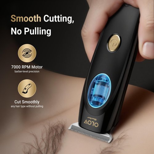 OLOV Barber Hair Trimmer for Men, Cordless T-Blade Beard Trimmer, Professional Rechargeable Hair Clippers for Hair Mustache Cutting & Grooming