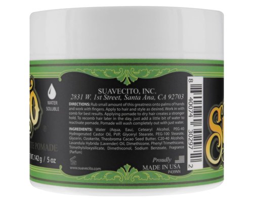 Suavecito Pomade - Matte Finish Hair Pomade for Men | Medium Hold, Shine-Free, 5 oz