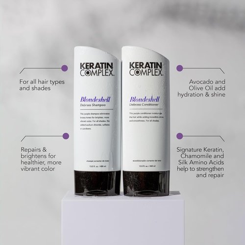 Keratin Complex Blondeshell Debrass Shampoo - Brightens Blonde Hair & Reduces Brassiness