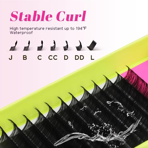 TDANCE Cashmere Lash Extensions Super Matte Black Volume Lash Extension C CC D DD B J L Curl 0.03-0.2mm Thickness Classic Lash Extensions Eyelash Extensions Professional Salon Use(0.05-DD,8-15 mm)