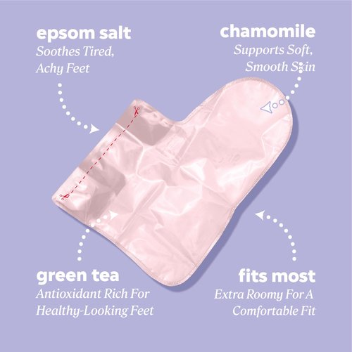 Onyx Professional Epsom Salt Foot Mask, 6 Pairs - Made with Epsom Salt and Chamomile, Helps Fight Swelling and Soreness, Relax Tired Feet, Easy-to-use Booties, One Size Fits All