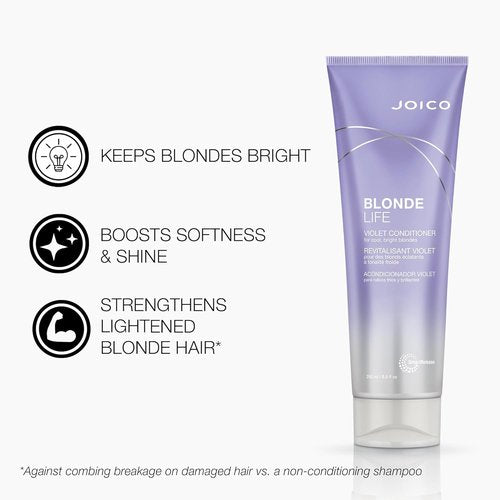 Joico Blonde Life Violet Shampoo & Conditioner Set - Neutralize Brassy Tones & Boost Shine | Sulfate-Free Formula