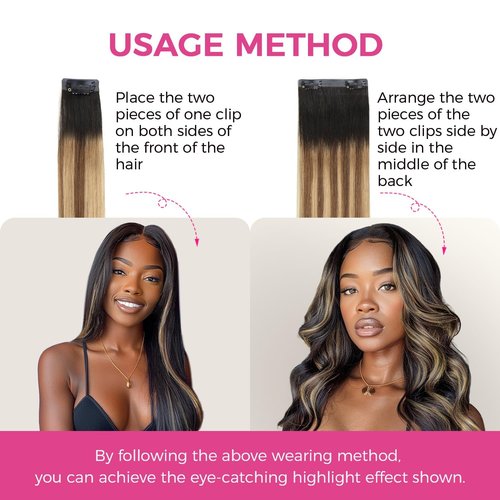 Lashey Seamless Clip in Hair Extensions Human Hair 4pcs 37g 14 Inch Straight Ombre Balayage Ash Brown Highlighted Honey Blonde with Natural Black Dark Roots