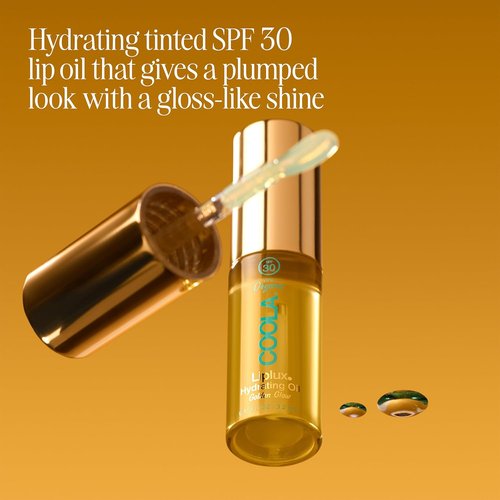 COOLA Organic Liplux Lip Oil - SPF 30 Lip Gloss Sunscreen, Vegan & Gluten-Free, 0.11 Fl Oz