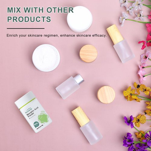 Sturelehub Mandelic Acid Powder, 2OZ / 58g 99.9% Purity, Natural, Cosmetic Grade, DIY Mandelic Acid Serum, Mandelic Acid Peel/Mask, Make Your Own Mandelic Acid Cream, Moisturizer