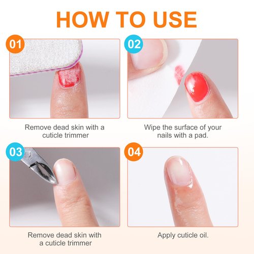 ANYINS Nail Polish Remover Pads，200PCS Fast Remove Nail Polish Remover Wipes with Nutrition Oil Individually Wrapped Professional Nail Salon and Home Use