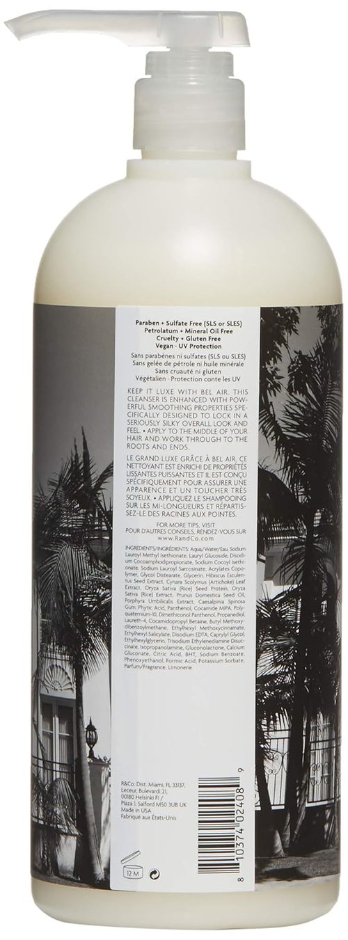 R+Co Bel Air Smoothing Shampoo - Anti-Oxidant Complex for Frizz-Free Hair | UV Protection & Hydration