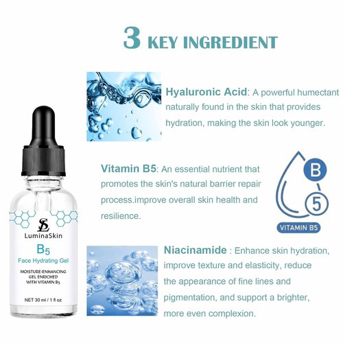 **Skiennix Hydrating Vitamin B5 Gel | Moisture-Enhancing Serum with Hyaluronic Acid for Anti-Aging - 30 ml**