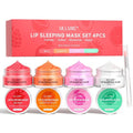 Skiennix Lip Mask Set - 4 Pcs Overnight Lip Care Gift for Women & Teens | Hydrating Shea Butter & Vitamin C