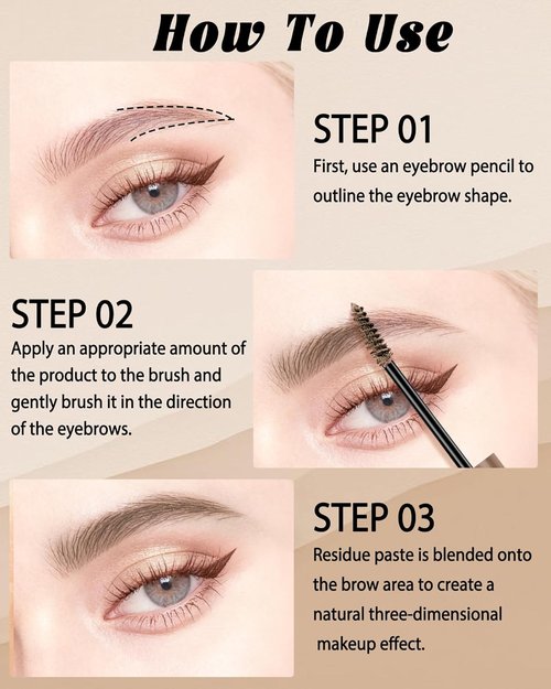 Regine Switzerland Pink Tinted Eyebrow Gel - Long Lasting Waterproof Tinting Kit | Smudgeproof & Transfer-Proof