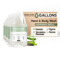 Terra Pure Hotel Hand & Body Wash Soap | Four Gallons | Designed to Refill Soap Dispensers (Set of 4)