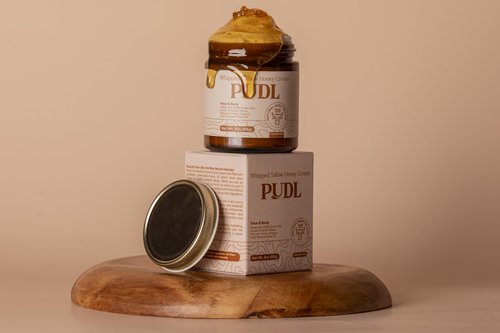 PUDL Grass Fed Beef Tallow for Skin Care with Manuka Honey, Organic Olive Oil and Jojoba Oil – Whipped Lotion Balm Anti-Aging Moisturizer Deeply Nourishing for Sensitive Skin Face & Body