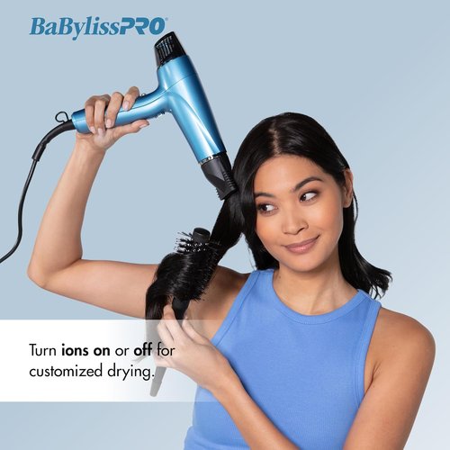 BabylissPRO Nano Titanium Hair Dryer - Professional 1875-Watt Ionic Blow Dryer for Faster, Frizz-Free Drying