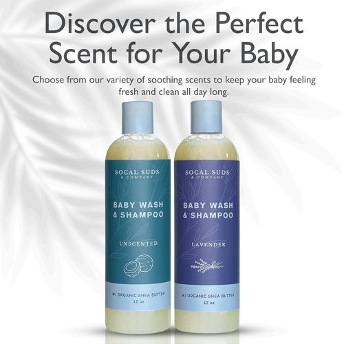 SoCal Suds & Company Baby Body Wash & Shampoo - Natural Lavender Formula for Sensitive Skin | 12oz Bottle