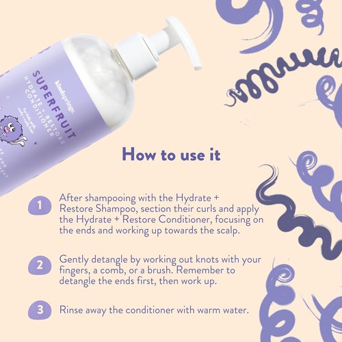 Skiennix Kids Curly Hair Conditioner - Ultra-Hydrating & Nourishing Detangler | 12 Fl Oz