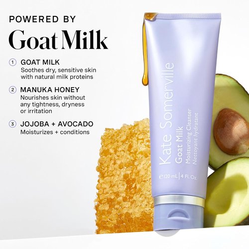 Kate Somerville Goat Milk Cleanser - Gentle Daily Face Wash for Sensitive Skin, Relieves Dryness & Tightness