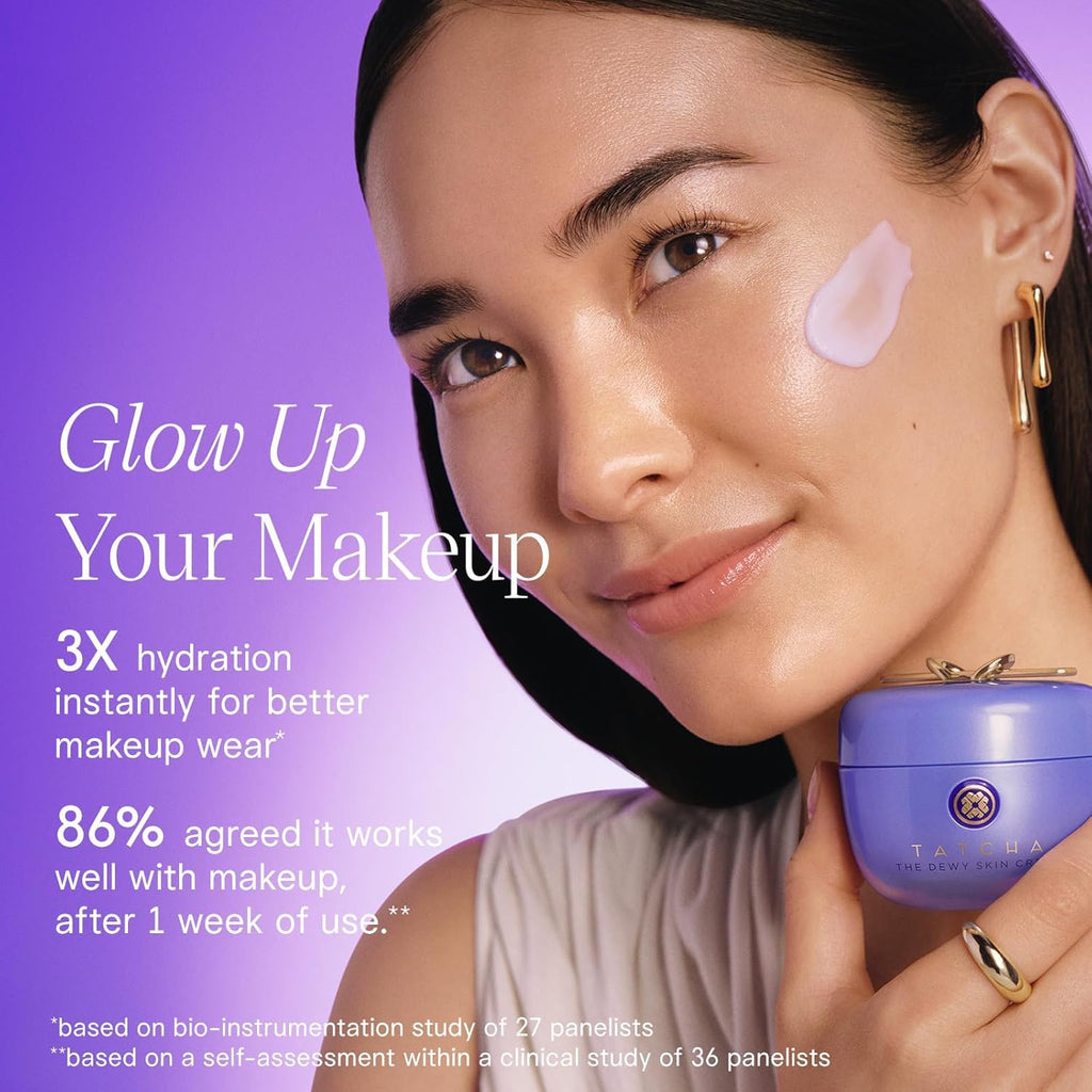 TATCHA Dewy Skin Cream - Travel-Sized Mini Hydrating Face Cream for Dry & Combination Skin