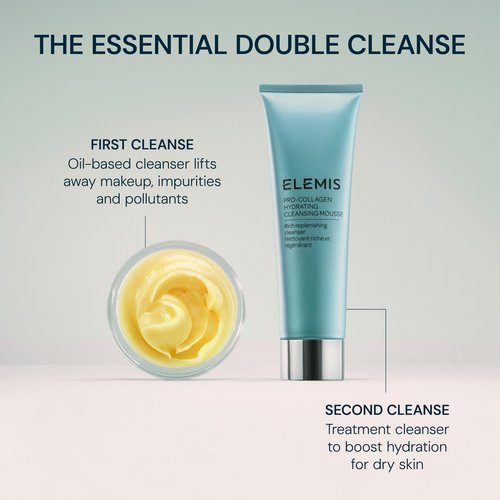 ELEMIS Pro-Collagen Cleansing Balm 3-in-1 Facial Cleanser for All Skin Types, Daily Skincare to Soften, Deep Cleanse & Hydrate, Makeup Remover