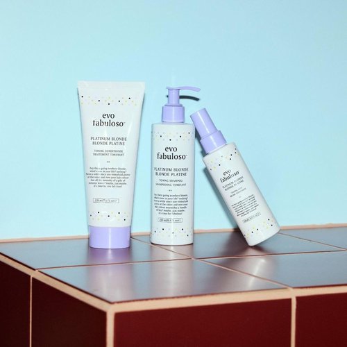 EVO Fabuloso Platinum Toning Conditioner for Blonde Hair - Reduces Brassiness & Adds Shine - 1 fl oz Travel Size