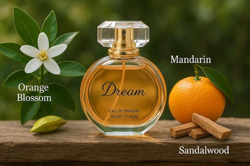 Orange Blossom Women's Perfume by [Brand Name] - Luxurious Eau de Parfum with Mandarin & Sandalwood Scents | 50ml