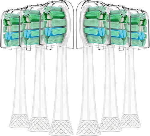 Philips Sonicare Toothbrush Replacement Heads - Soft Bristles, 6-Pack for C1 & C2 Models