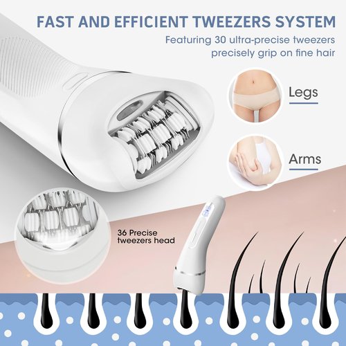 Electric Shavers for Women, 7 in 1 Hair Removal Kit with Epilator Bikini Trimmer Face Razor Body Brush Face Massager Foot Callus Remover, IPX7 Waterproof Lady Razors Set for Legs Armpit Bikini Pubic