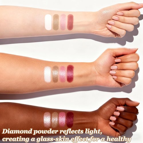 Skiennix Eye & Cheek Palette | 4-In-1 Makeup Kit with Eyeshadow, Highlighter & Blush for Natural Glow