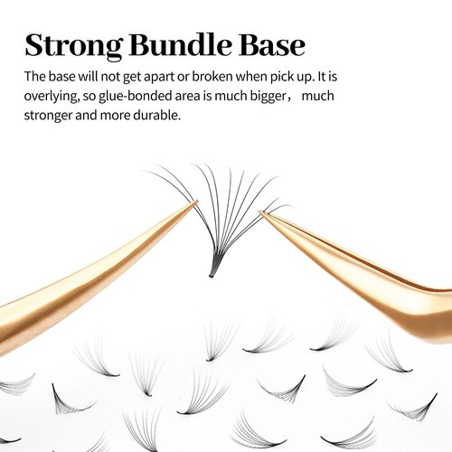Premade Eyelash Extensions - 600 Fans, 10D, Volume Lash, 0.07 Thickness, D Curl, Mix 8-15mm Fluffy Soft Handmade Loose Fan