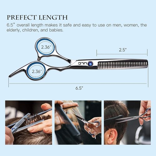 ULG Professional Hair Cutting Scissors Kit - Thinning Shears & Razor Edge Texturizing | 6.5 Inch Japanese Stainless Steel