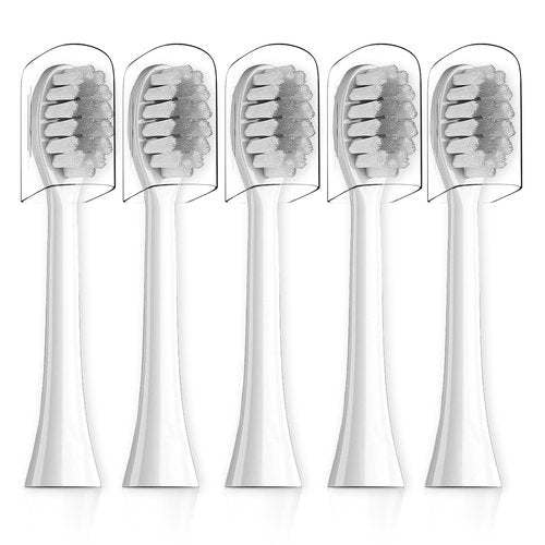 Compatible with Gleem Electric Toothbrush - Premium Replacement Toothbrush Heads, 5-Pack (White)