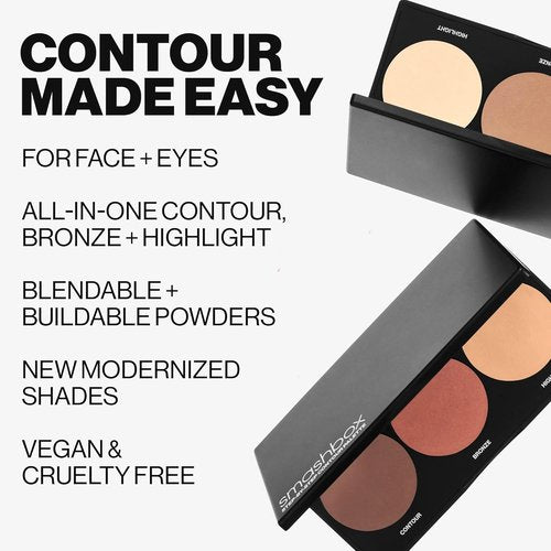 Smashbox Contour Palette - Sculpt & Glow All-In-One Kit with Blendable, Buildable Formulas