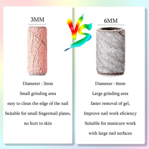 ERUIKA 100pcs Nail Drill Bits Small Sanding Bands with 3.1mm Mandrel Bit, 240 Extra Fine Grit Nail File Sanding Bands for Acrylic Nails Gel Removing Shaping Manicures and Pedicure (Pink, 240 Grit)