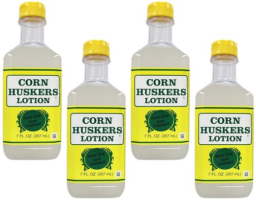 Corn Huskers Hand Lotion for Dry, Cracked Hands, Fast Absorbing Moisturizer for Rough Skin & Calluses, Intense Relief For Men and Women, 7 Fluid Ounce (Pack of 4)