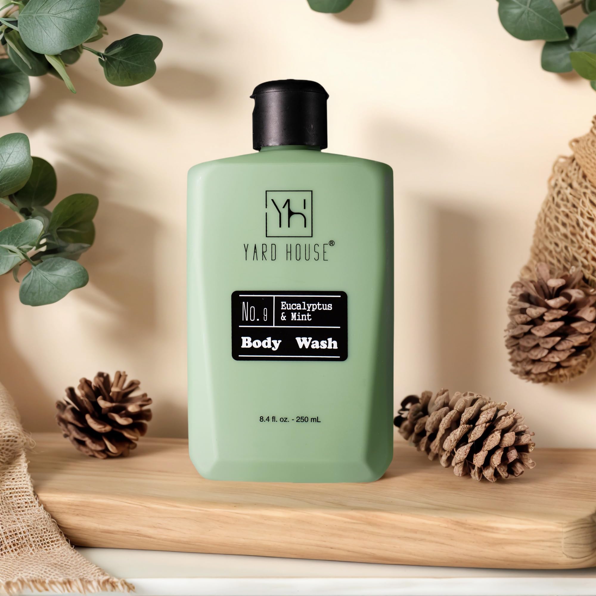 Yard House Mens Skincare Gift Set – Eucalyptus & Mint Body Wash, Lotion & Deodorant in Travel Case – Premium Grooming Kit for Men – Fathers Day Birthday Christmas Gift Idea