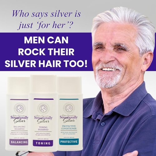 Skiennix Silver Shampoo - Toning Purple Shampoo for Gray & White Hair for Men & Women