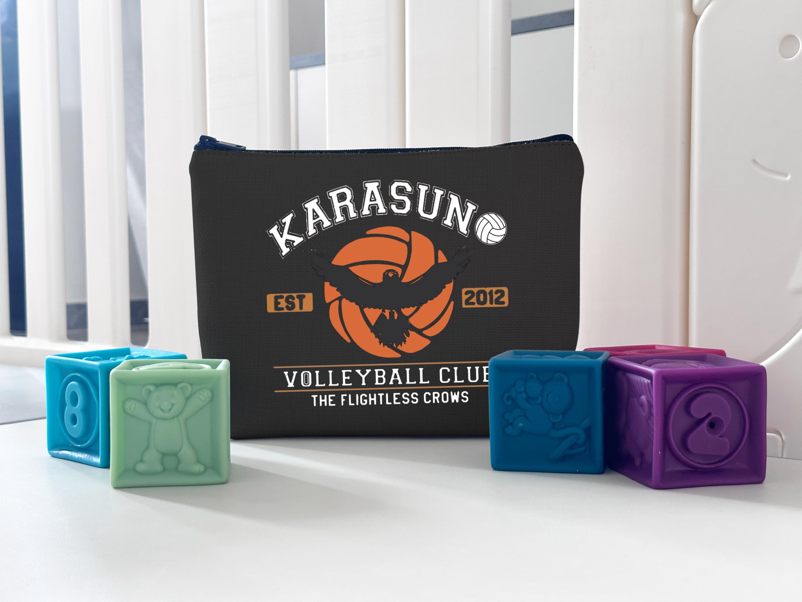 WCGXKO Anime Lover Volleyball Club Makeup Bag - Japanese Volleyball Anime Cosmetic Pouch