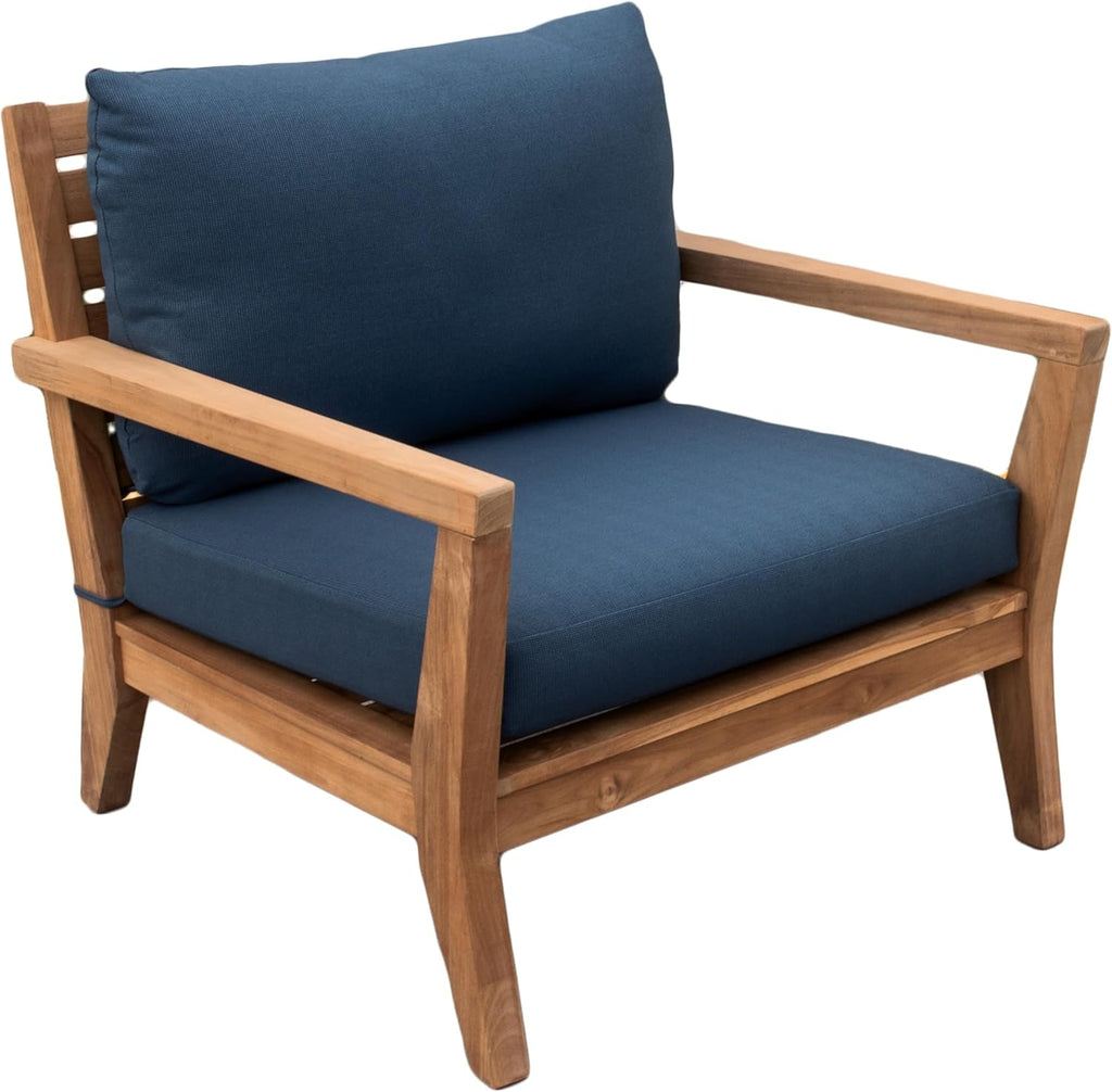 Tommy Bahama Outdoor Lounge Chair Cushion Set - Sunbrella® Fabric, Bamboo Bay Cobalt Color