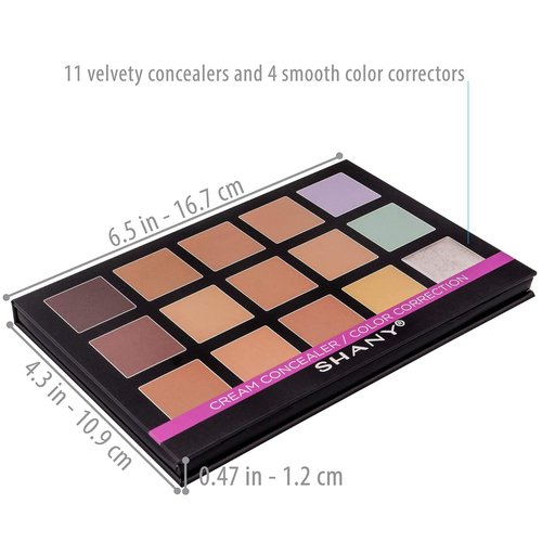 SHANY Cream Concealer Palette - 12 Color Makeup Set with Mirror for Flawless Coverage