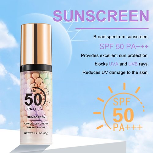 Skiennix 3-in-1 Color Correcting Serum - SPF 50 Primer & Sunscreen for Flawless Makeup Finish