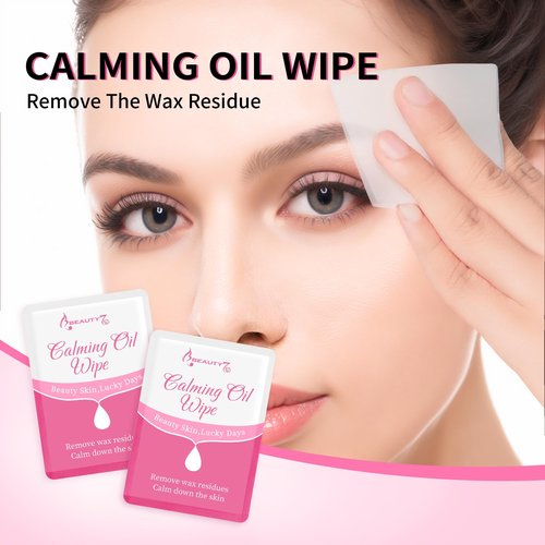 Beauty7 Post Wax Calming Oil Wipes 30 Packs Post Wax Oil Wipes Post Waxing Cleanser After Wax Remover Removes Residue Reduces Redness Refill Pack