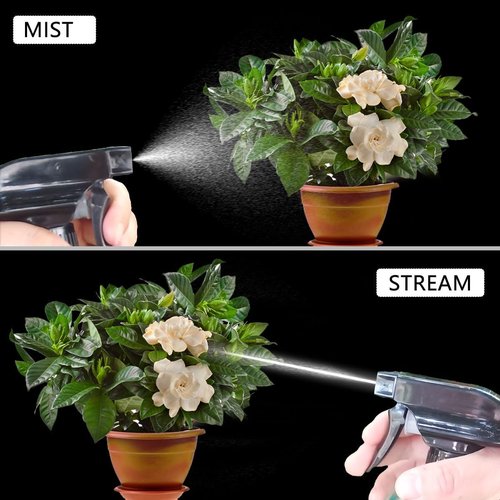 Skiennix Plant Mister Glass Spray Bottle - 3 Pack 13oz Reusable Green | Adjustable Nozzle for Indoor Plants & Gardening