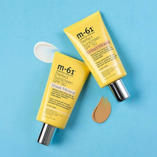 M-61 Perfect Mineral Sunscreen SPF 50 - Reef-Safe Formula with Vitamin E & Green Tea Extract
