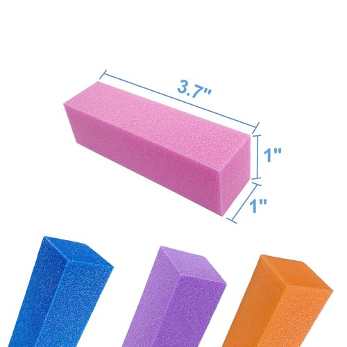 40 Pcs Nail Buffer Block for Acrylic and Natural Nails, 4 Sided Sanding Buffers for Gel Nails Fingernail Shine Buffing Filer Set, Professional Manicure Polisher Buffer Bulk Medium Grit (Multi-Color)
