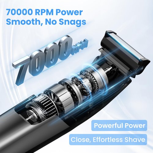 MAXGROOM Body Hair Trimmer for Men 3-in-1 Groin, Pubic & Ball Trimmer with Skin Safe No-Nick Blades, IPX6 Waterproof Wet/Dry Electric Shaver for Chest, Underarms, Legs, USB-C Rechargeable Groomer Kit