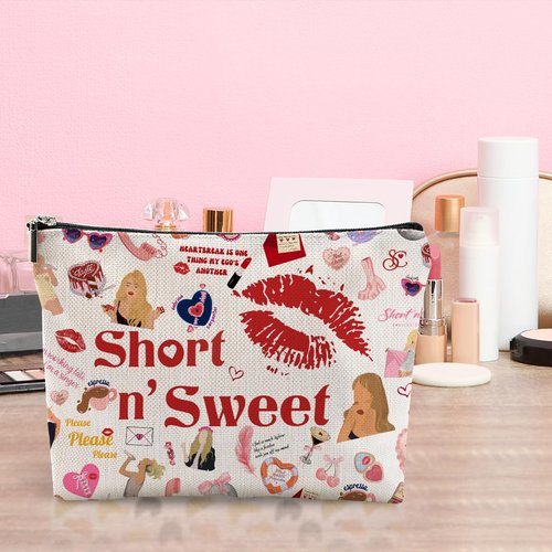 LONGXIN Singer Merch Makeup Bag Cosmetic Bag Gifts for Singer Fans Music Lovers Singer Merchandise
