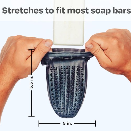 Soap Saver Bag, Gentle Exfoliating Loofah Pouch, Soap Sleeves for Bars, Exfoliating Bag, Bar Soap Pouch, Soap Savers for Bar Soap, Mesh Soap Bags for Soap Bars, Soap Bar Bag, Silicone Body Scrubber