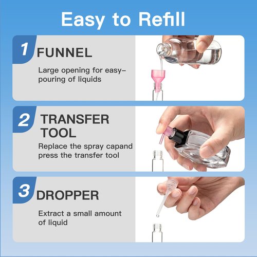 Lulupack Travel Perfume Bottle Refillable - Keychain Cologne Spray Atomizer Mini - Small Travel Size Sprayer Empty Refill Sample Container - Portable Fragrance Decant Dispenser for Women 8ml Black