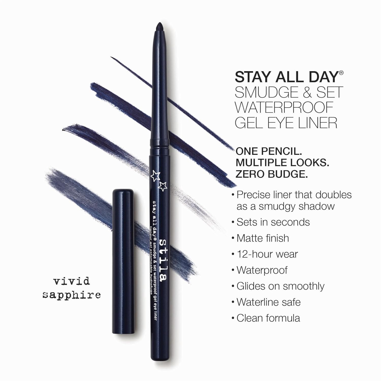 Stila Stay All Day® Waterproof Gel Eyeliner - Long-Wear, Smudge-Proof Pencil for Tightlining & Smoky Eyes | 12-Hour Fade-Resistant