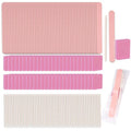 Disposable Manicure Kit - 50pc Set, Includes Mini Nail Buffer, Nail File, Wood Stick, OPP Bag, Press On Nail Tool Kit for Salon & Home (Pink)
